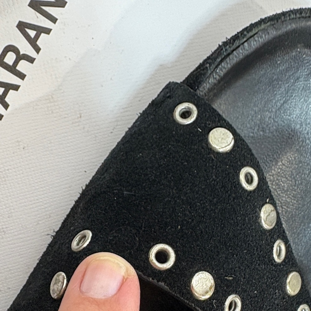 Isabel Marant Black suede Studded Sandals Lennyo: - Picture 11 of 13